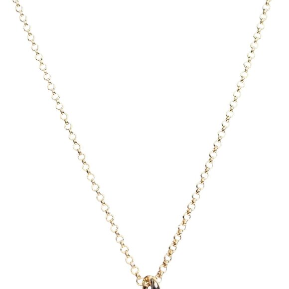 Swarovski Rose Gold Tone Rolo Chain Necklace With Crystal Exact Pendant (6007) - Picture 4 of 7